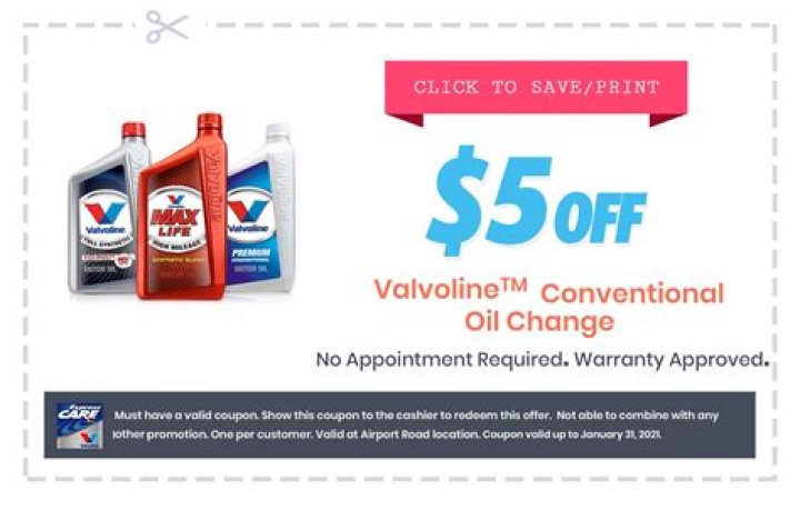Valvoline Coupon $25 Off Oil Change: Save Big on Your Car Maintenance